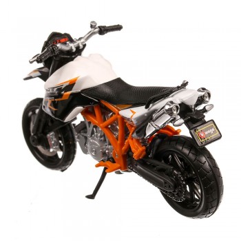 Machetă moto Bburago [1:18] - KTM 2011 990 Supermoto R - White/Black